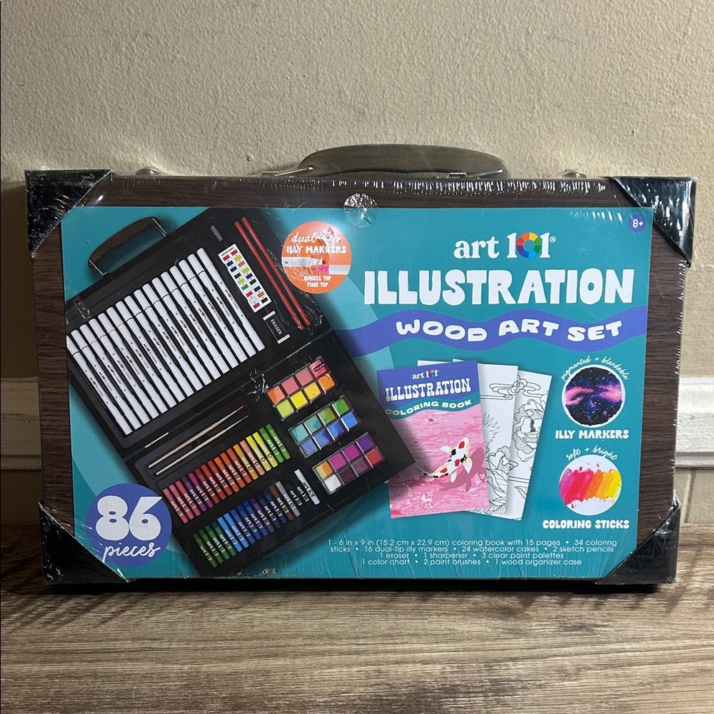 Art 101 Illustration Wood Art Set. New sealed.